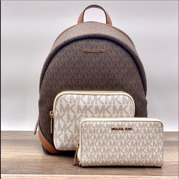 Michael Kors Handbags - Michael Kors Erin Backpack MD and Wallet Set
